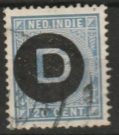 Ned Indie 1911 Dienst 20ct NVPH D04 Gebruikt, Used - Indes Néerlandaises