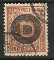 Ned Indie 1911 Dienst 10 Ct. NVPH D01 Gestempeld/ Cancelled  - Indes Néerlandaises