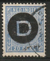 Ned Indie 1911 Dienst 20ct NVPH D04 Gebruikt, Used - Indes Néerlandaises