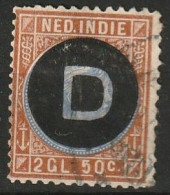 Ned Indie 1911 Dienst 2,50 Gld. NVPH D07 Used. 2 Scans - Indes Néerlandaises