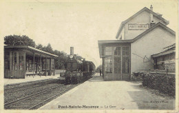 60 Pont Sainte Maxence La Gare (train Vapeur) Accident A Droite Voir Fleche!! - Pont Sainte Maxence