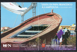 CITTÀ DEL VATICANO VATIKAN VATICAN 2015 PAPA FRANCESCO A LAMPEDUSA LIBRETTO BOOKLET POPE FRANCIS  € 0,85 MNH - Carnets