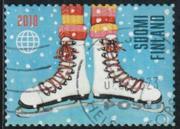 Finlande 2018 Yv. N°2573 - Noël - Patins à Glace - Oblitéré - Usados