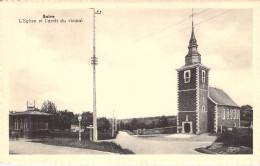 BELGIQUE - SAIVE - L'Eglise Et L'arrêt Du Vicinal - Edit Maison Bonemme Moise - Carte Postale Ancienne - Sonstige & Ohne Zuordnung