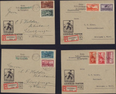 Germany Saar 1935 Lot Of 7 Covers Registred Circulated - Sammlungen