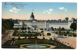 Allemagne--KARLSRUHE --1914-- Grossherzogliches Schloss........colorisée  ..timbre......cachet.......... - Karlsruhe