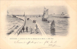 BELGIQUE - OSTENDE - L'Entrée Du Port Au Moment De La Marée - Carte Postale Ancienne - Oostende