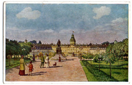 Delcampe - Allemagne--KARLSRUHE --1918-- Residenzschloss..Gemalde Von Aug.Gehbard...colorisée  ..timbre......cachet.......... - Karlsruhe