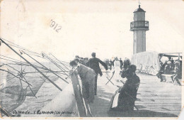 BELGIQUE - OSTENDE - L'Estacade - Les Pêcheurs - Edition V G - Carte Postale Ancienne - Oostende