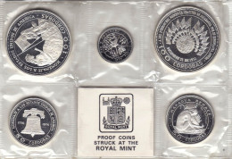 Nicaragua OFFICIAL 2 X 100,  2 X 50 & 1 X 20 CORDOBAS SILVER PROOF SET 1975 "Subject: Earthquake Relief Issue" - Nicaragua