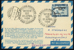 1958, Österreich, Palmer RBF 19 B, Brief - Mechanische Afstempelingen