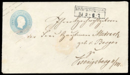 1853, Altdeutschland Preussen, U 9 A, Brief - Postwaardestukken