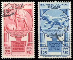 1933, Italienische Kolonien, 41+42, Gest. - Otros & Sin Clasificación