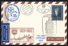 1956, Österreich, Palmer RBF 15b FDC, Brief - Mechanische Afstempelingen