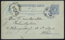 1888, Österreich, RP 8, Brief - Oblitérations Mécaniques