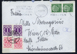 1957, Österreich, P 238 X U.a., Brief - Mechanische Afstempelingen
