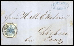 1854, Österreich, 5 Y, Brief - Mechanische Afstempelingen