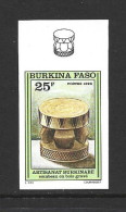 Burkina Faso 1996 25 Fr. Carved Wooden Stool Single Imperforate / Non Dentele MNH - Burkina Faso (1984-...)