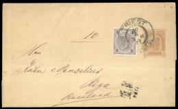 1892, Österreich, S 5 U.a., Brief - Oblitérations Mécaniques