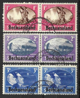 BECHUANALAND....KING GEORGE VI...(1936-52..)......VICTORY SET ,OF 3....CDS....VFU... - 1885-1964 Bechuanaland Protettorato