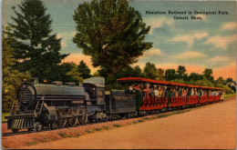 Michigan Detroit Miniature Railroad At Zoological Park 1943 - Detroit