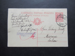 Italien 1919 GA Mit Aufdruck 10 Centesimi Die Corona Ausgabe Für Julisch-Venetien Usw. P 8 Stempel Reparto Francobolli - Postwaardestukken