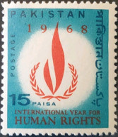 A) 1968, PAKISTAN, ANNIVERSARY OF THE UNIVERSAL DECLARATION OF HUMAN RIGHTS, MNH - Pakistan