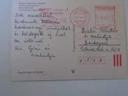 D195073  Hungary  ATM / EMA - Freistempel - Red Meter   -Kapuvár 1989  Pontos Címzés  0002 Ft - Timbres De Distributeurs [ATM]