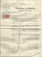 Concession à Perpétuité , Cimetière Communal De LENCLOITRE, Vienne, 1929, 2 Scans ,  Frais Fr 1.75 E - Zonder Classificatie