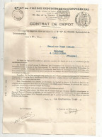 Contrat De Dépot Et Accusé De Réception, Sté Gle De Crédit Industriel Et Commercial, Paris, 1945 ,  Frais Fr 1.85 E - Non Classés