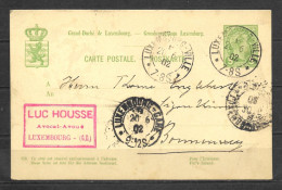 Luxembourg 1902 , Luc Housse Politician Seal & Postal Stationery - 1906 Guillermo IV