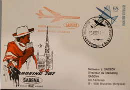 A) 1971, ARGENTINA, INAUGURAL FLIGHT, FROM BUENOS AIRES TO BRUSSELS - BELGIUM, AIR MAIL, XF - Briefe U. Dokumente