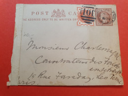 GB - Entier Postal + Complément De Englenfiel Green Pour Paris En 1898 - Réf 371 - Material Postal