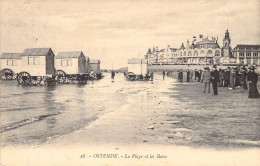 BELGIQUE - OSTENDE - La Plage Et Les Bains - Carte Postale Ancienne - Oostende