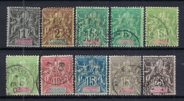 NOUVELLE CALEDONIE Ca.1892: Lot D'obl. CAD - Usados