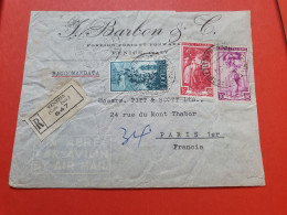 Italie - Enveloppe Commerciale En Recommandé De Venezia Pour La France En 1953 - Réf 387 - 1946-60: Poststempel