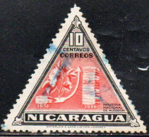 NICARAGUA 1947 COTTON INDUSTRY 10c USED USATO OBLITERE' - Nicaragua