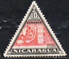 NICARAGUA 1947 COTTON INDUSTRY 10c USED USATO OBLITERE' - Nicaragua