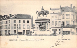 BELGIQUE - OSTENDE - Place Et Monument Léopold 1er - L Lagaert - Carte Postale Ancienne - Oostende