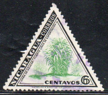 NICARAGUA 1947 SUGAR CANE 6c USED USATO OBLITERE' - Nicaragua