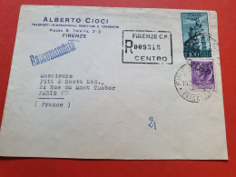 Italie - Enveloppe Commerciale De Firenze Pour La France En 1954 - Réf 391 - 1946-60: Marcophilia