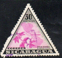 NICARAGUA 1947 NICARAGUAN COFFEE 30c USED USATO OBLITERE' - Nicaragua