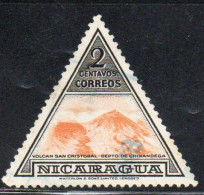 NICARAGUA 1947 SAN CRISTOBAL VOLCANO 2c USED USATO OBLITERE' - Nicaragua