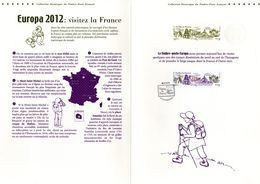 Prix Poste 7 €. EUROPA 2012 : VISITEZ LA FRANCE  Sur Document Officiel 1er Jour 4 Pages De 2012  N°YT 4661 Parf état DPO - 2012