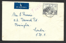 Kenya Uganda & Tanganyika 1949 Underpaid & Taxed Cover Nairobi To London , 50c UPU Franking - Kenya & Ouganda