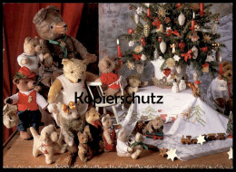 ÄLTERE POSTKARTE TEDDYBÄR WEIHNACHTEN BESCHERUNG TANNENBAUM CHRISTBAUM Teddy Bären Bär Bear Ours Chistmas Postcard - Jeux Et Jouets