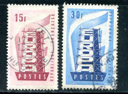 FRANCE- Y&T N°1076 Et 1077- Oblitérés (Europa) - 1956