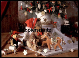 ÄLTERE POSTKARTE TEDDYBÄR WEIHNACHTEN LEBKUCHEPFERD BAUMSCHMUCK CHRISTBAUM Teddy Bären Bär Bear Ours Chistmas Postcard - Jeux Et Jouets