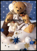 ÄLTERE POSTKARTE TEDDYBÄR WEIHNACHTEN ENGEL VERMENSCHLICHT Teddy Bär Bear Ours Angel Ange Chistmas AK Cpa Postcard - Jeux Et Jouets