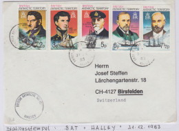 British Antarctic Territory (BAT)  Cover To Switzerland Ca Halley 31.12.1983 (TR151) - Covers & Documents